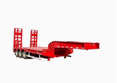 Heavy Duty Low Bed Semi Trailer för grävmaskinstransport